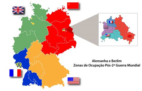 mapa de alemania dividida en 4 partes